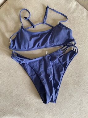 Periwinkle Strappy Bikini Set